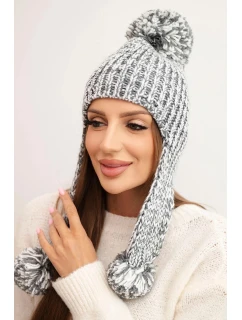 Dámska čiapka s ušami Emma K343 graphite