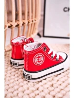 Dětské Tenisky Vysoké Se Zipem BIG STAR model 21545331 Červené - Big Star Shoes Dětské Tenisky Vysoké Se Zipem BIG STAR model 21545331 Červené - Big Star Shoes