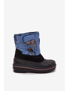 Dětské sněhule na suchý zip Lee Cooper LCJ-25-10-3774 modré