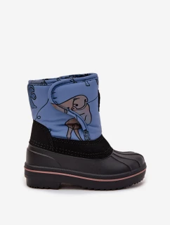 Dětské sněhule na suchý zip Lee Cooper LCJ-25-10-3774 modré