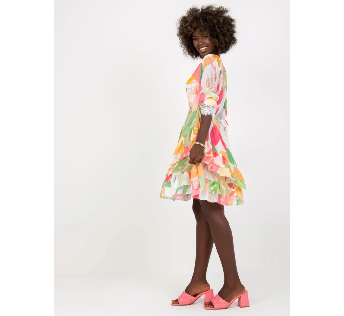 Šaty DHJ SK 0997 1.33X bielo-ružové Šaty DHJ SK 0997 1.33X bielo-ružové