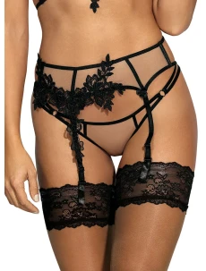 Podväzkový pás V-8842 béžovo-čierny - Axami