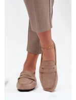 Dámske mokasíny s plochou podrážkou Roseline - béžové