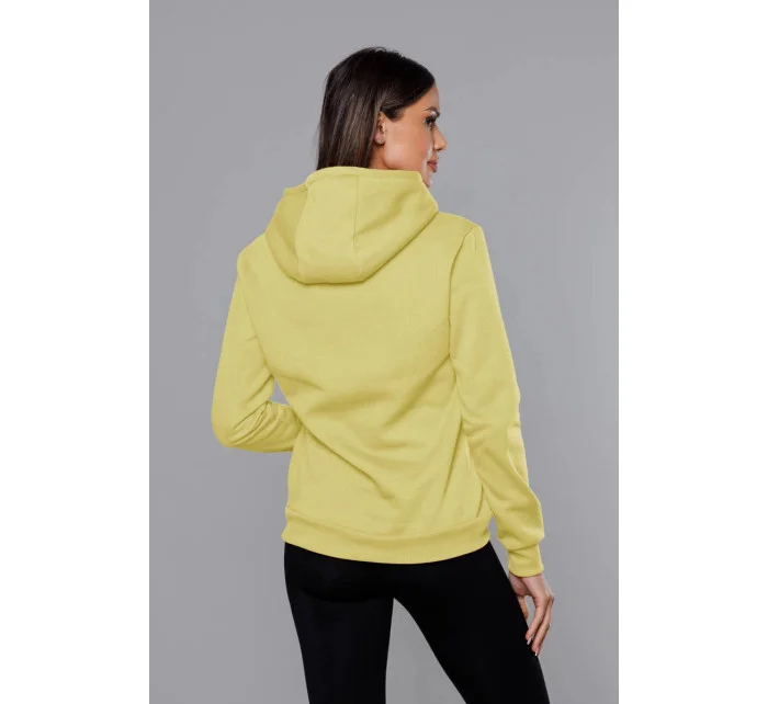 Žltá dámska tepláková mikina (W02-33)