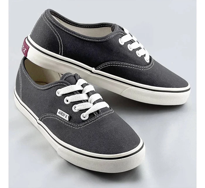 Tmavě šedé šněrovací dámské tenisky model 17134057 - ANDY-Z