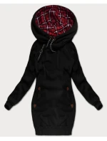 Čierna dlhá dámska mikina (AMG-738/1)