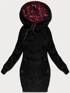 Długa bluza damska czarna model 21239154 - LHD