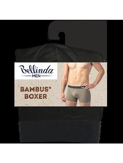 Pánské bambusové boxerky BAMBUS BOXER - BELLINDA - černá