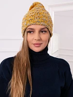 Fleecová čiapka Fiona K275 horčicová+sivá