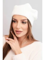 Dámská zimní čepice z vlny s a prodlouženými stranami fialová model 21865198 - K-Fashion