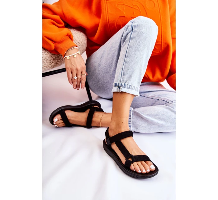 Dámské semišové sportovní sandály Černá model 21588075 - Boto