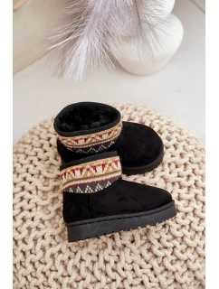 Dětské Sněhule Se  Zateplené Kožíškem Černé model 21678532 - Boto