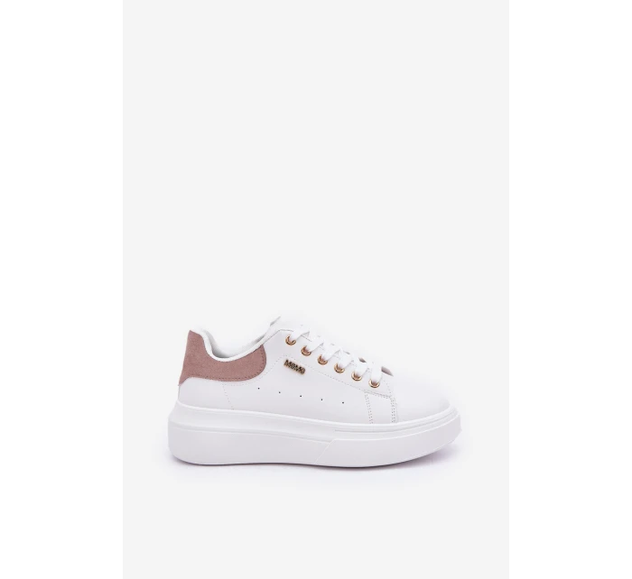 Sneakersy Damskie Na Platformie Eko Skóra Białe Lelandine Sneakersy Damskie Na Platformie Eko Skóra Białe Lelandine