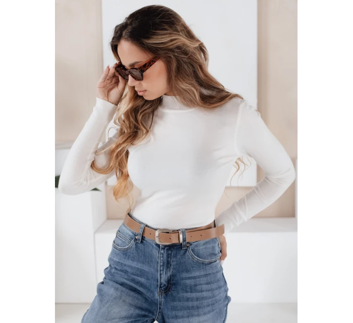 Dámský svetr s polovičním rolákem white Dstreet model 21990927 - FashionStreet