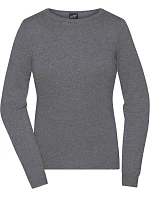 JN Dámský svetr s kulatým výstřihem 02. grey heather model 22538467 - Daiber JN Dámský svetr s kulatým výstřihem 02. grey heather model 22538467 - Daiber