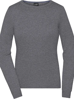 JN Dámský svetr s kulatým výstřihem 02. grey heather model 22538467 - Daiber