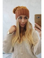 Milano fleecová čiapka K203 mustard melange+brown Milano fleecová čiapka K203 mustard melange+brown