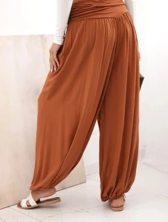 Dámske viskózové nohavice so širokými nohavicami a volánmi