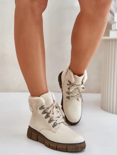 Dámské Zateplené Botky Na Zip Béžové model 21675431 - Boto