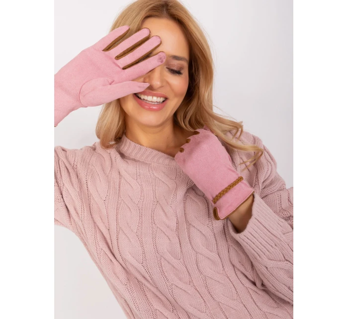 Rękawiczki AT RK model 19069282 jasny różowy - FPrice Rękawiczki AT RK model 19069282 jasny różowy - FPrice