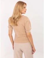 Sweter PM SW PM model 21308008 camelowy - FPrice Sweter PM SW PM model 21308008 camelowy - FPrice