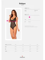 Jemné body Estiqua teddy - Obsessive