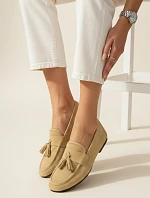 Dámske žlté semišové mokasíny FashionStreet ZY1339