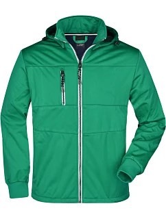 Daiber JN 1078 Pánska 3-vrstvová softshellová bunda „Maritim“ 02.1078 irish green/navy/white