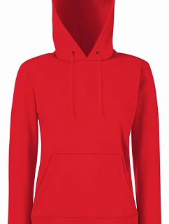 Classic LadyFit Hooded Sweat Dámská mikina s kapucí model 22536344 red - Fruit of the Loom