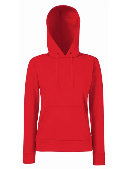 Fruit of the Loom Classic Lady-Fit Hooded Sweat Dámska mikina s kapucňou 16.2038 červená