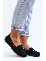 Damskie Zamszowe Mokasyny Czarne Si Passione