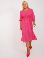 LK SK 509350 šaty.25 tmavo ružová