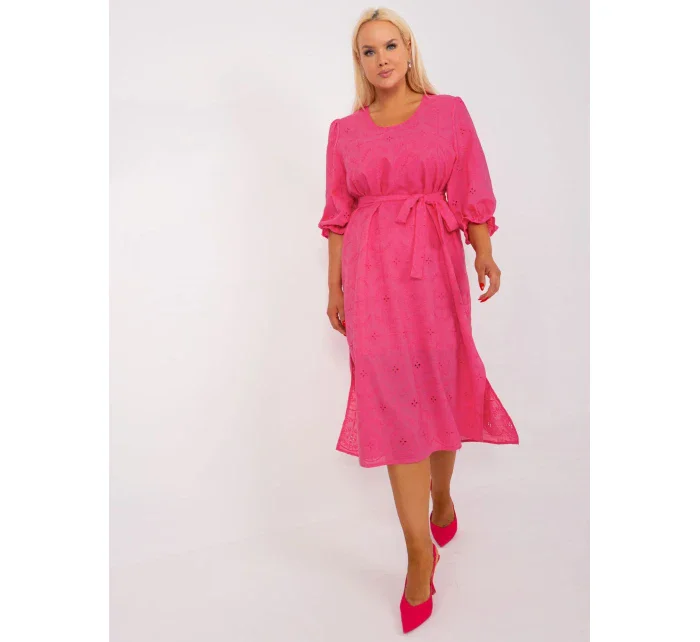 LK SK 509350 šaty.25 tmavo ružová