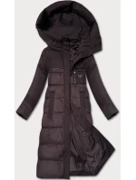 Zimná bunda Libland zo zmiešaných materiálov, hnedá (7820)
