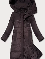 Zimná bunda Libland zo zmiešaných materiálov, hnedá (7820)