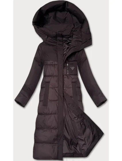 Zimná bunda Libland zo zmiešaných materiálov, hnedá (7820)