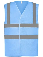 HVW 120 HiVis síťovaná bezpečnostní vesta model 22502267 sky blue - Yoko HVW 120 HiVis síťovaná bezpečnostní vesta model 22502267 sky blue - Yoko