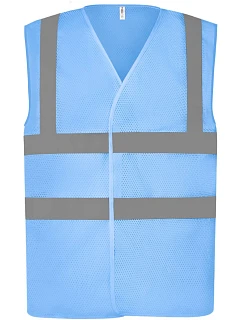 HVW 120 HiVis síťovaná bezpečnostní vesta model 22502267 sky blue - Yoko