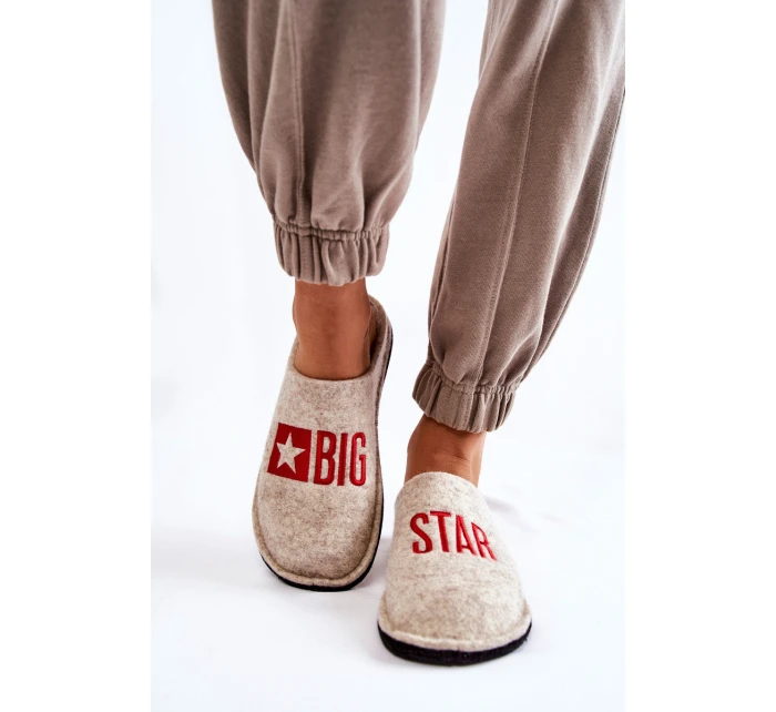 Domácí pantofle Big Star model 21600995 Béžová - Big Star Shoes