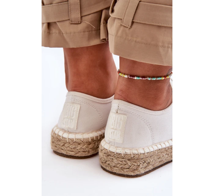Sznurowane Trampki Espadryle Big Star LL274833 Białe Sznurowane Trampki Espadryle Big Star LL274833 Białe