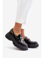 model 21673783 Lakované Polobotky Mokasíny Dámské Z Přírodní Kůže Tmavě Zelené - Zazoo