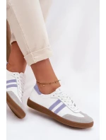 Zazoo N1068 Kožené Nízké Dámské Tenisky Bílomodré Zazoo N1068 Kožené Nízké Dámské Tenisky Bílomodré