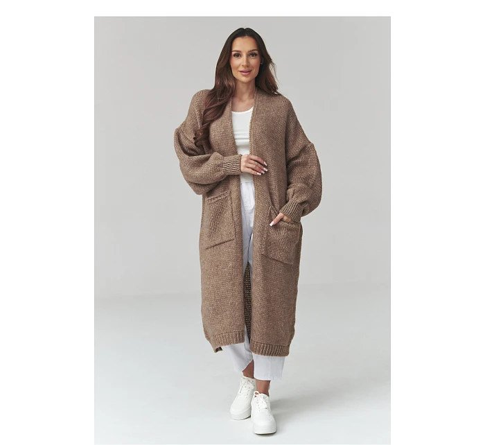 Zapínanie svetra model 226869 Makadamia