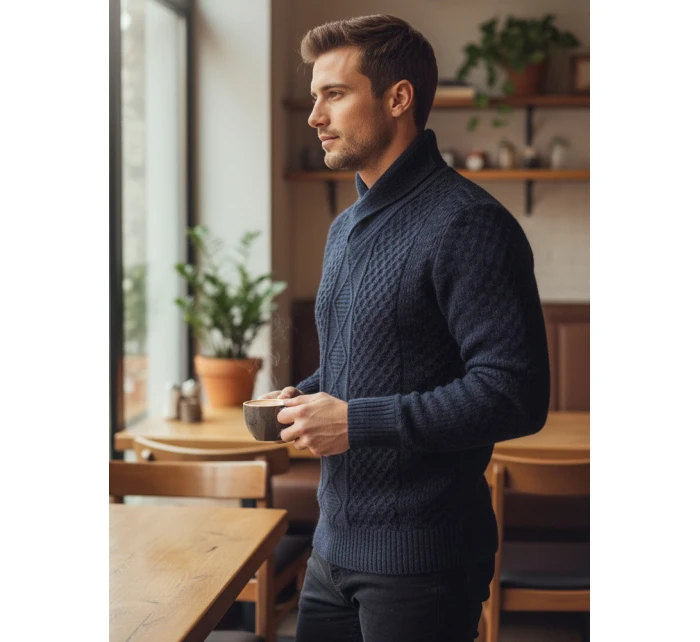 Pánský černý svetr Dstreet model 21982475 - FashionStreet Pánský černý svetr Dstreet model 21982475 - FashionStreet