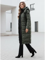 Dámská přechodná bunda prošívaná s kapucí zelená Dstreet model 21991078 - FashionStreet