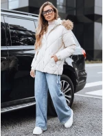 Dámská zimní prošívaná bunda s kapucí bílá Dstreet model 21993133 - FashionStreet