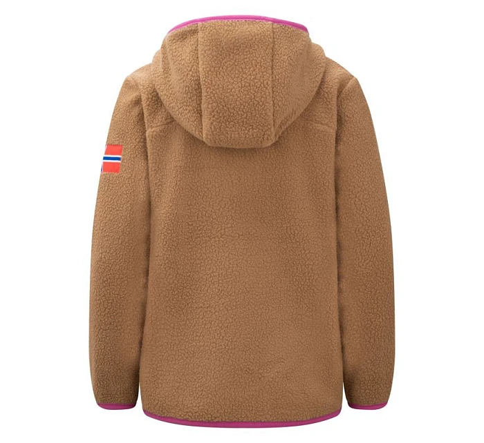 Dětská bunda Fleecová bunda s kapucí bez hnědá model 22055324 - Trollkids