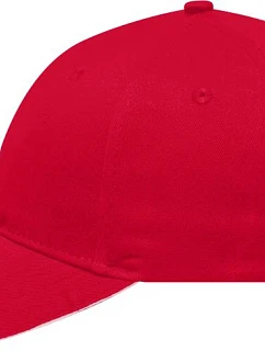 Daiber MB 6212 6-panelová sendvičová čiapka 03.6212 červená/biela