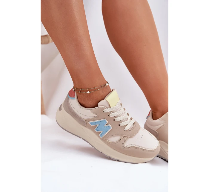 Dámské Sneakersy Na Platformě Béžové model 21693358 - EVENTO