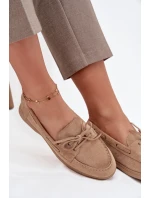 Polobotky Mokasíny Dámské Ploché Béžové model 21709705 - Boto Polobotky Mokasíny Dámské Ploché Béžové model 21709705 - Boto
